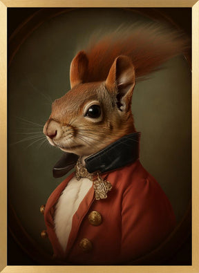 Squirrel Portrait Poster