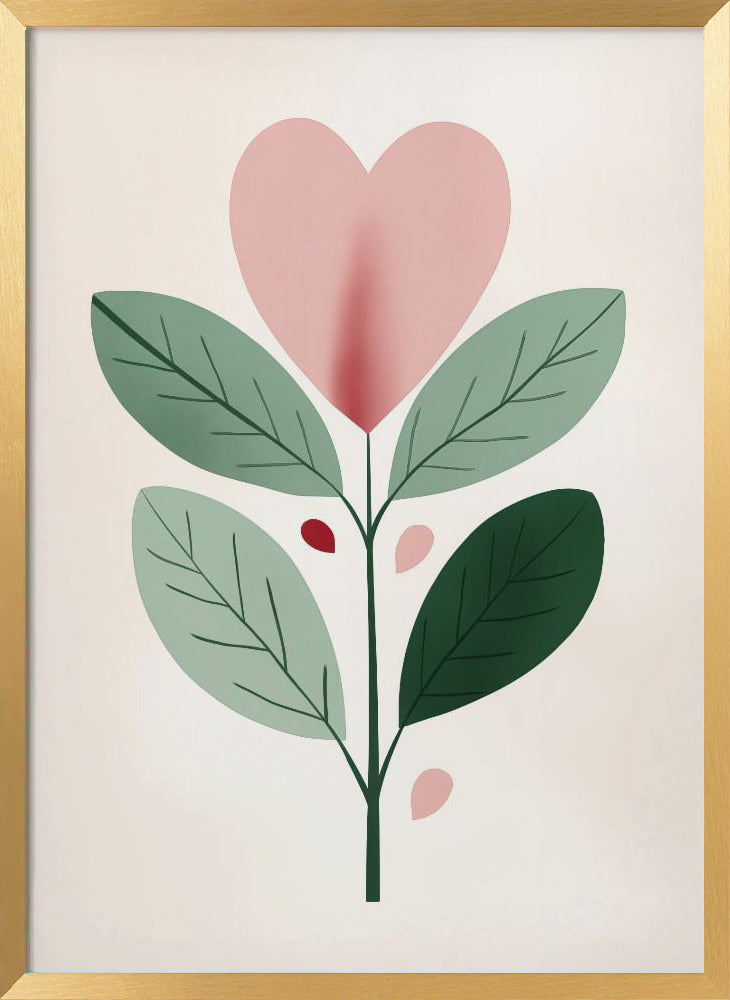 Heart Shaped Flower Poster