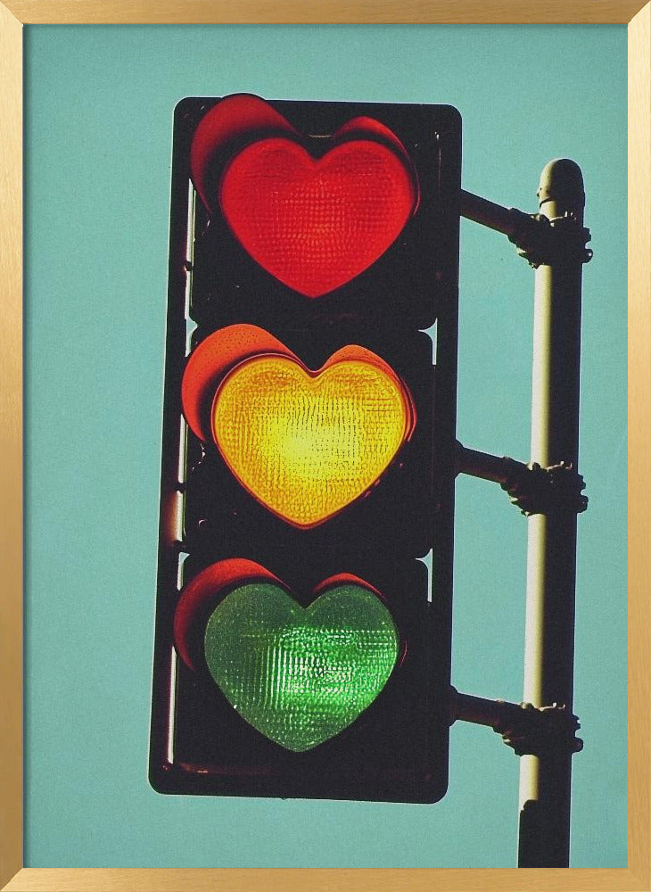 Traffic Light In Love Poster