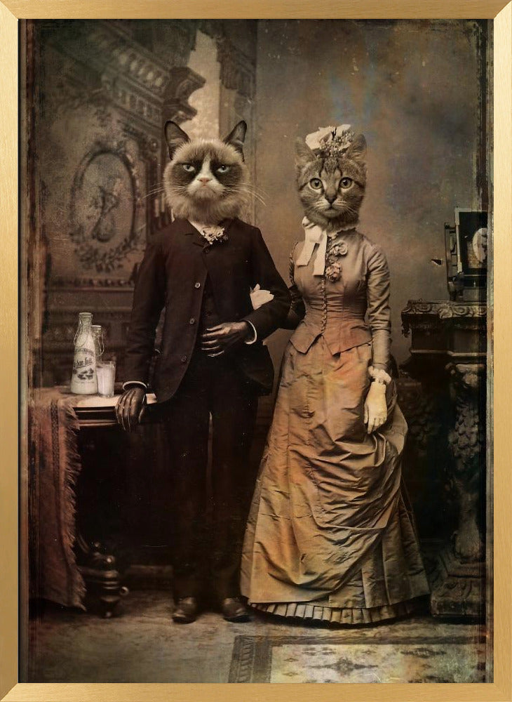 Cat Couple Poster