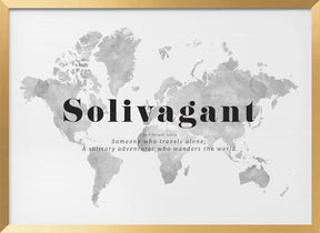 Solivagant world map Poster