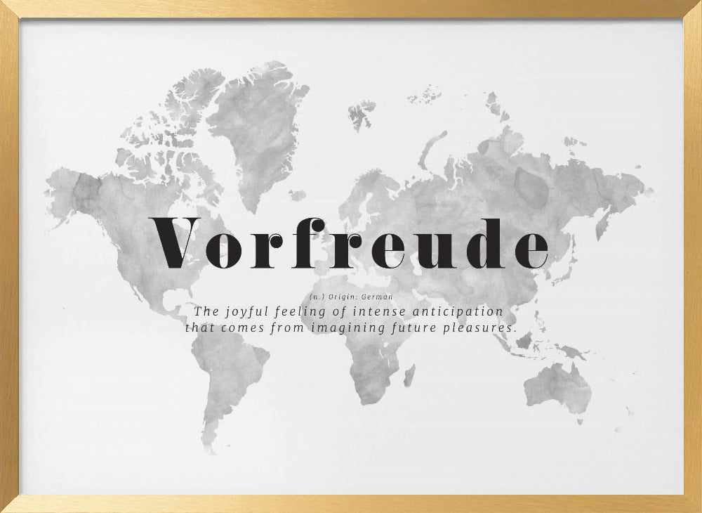 Vorfreude world map Poster