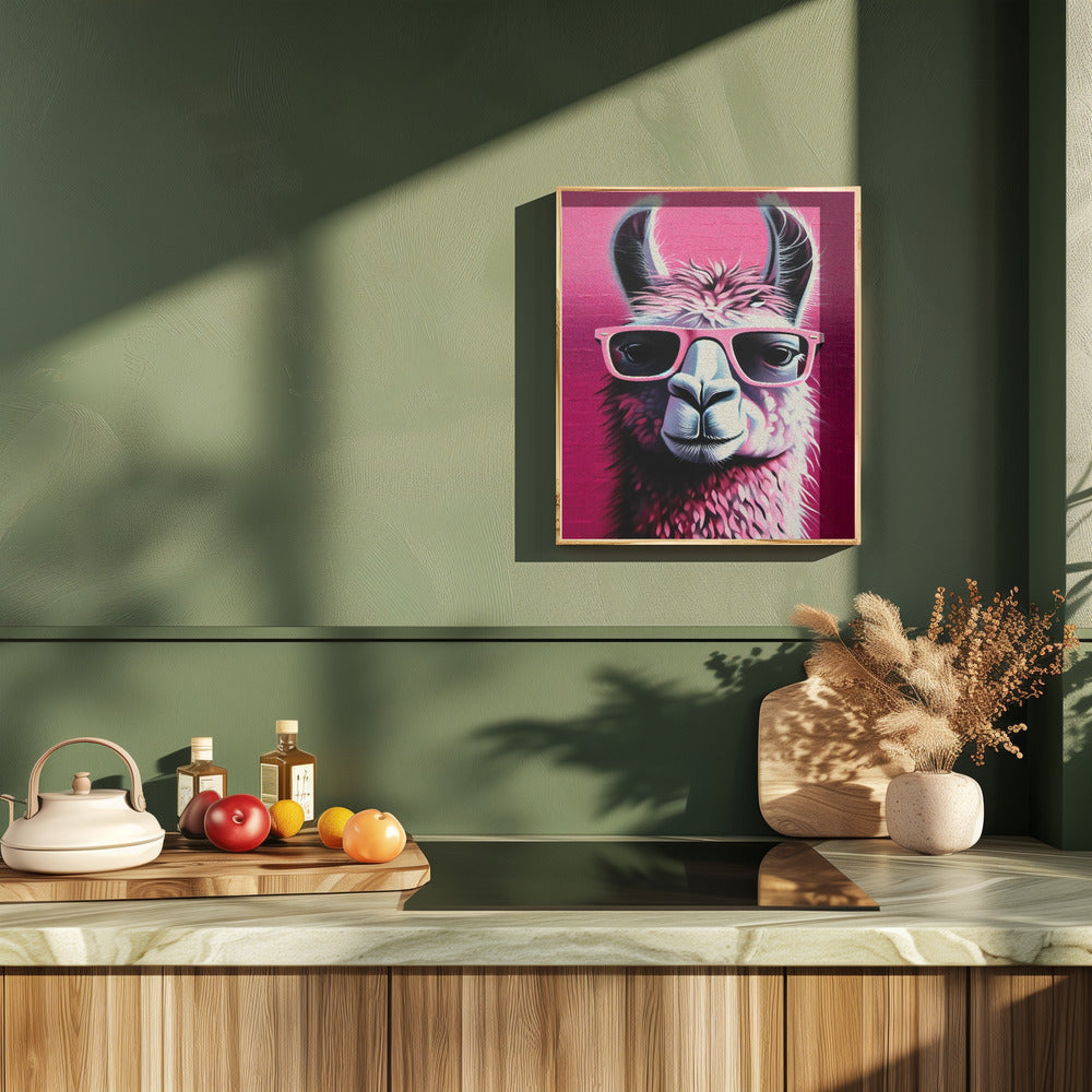 Pink Lama Poster