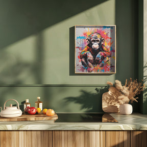 Monkey Pop Art Poster