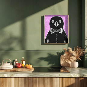 Penguin with bow tie Poster