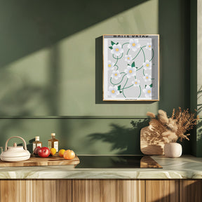 White dryad - National flower of Iceland Poster