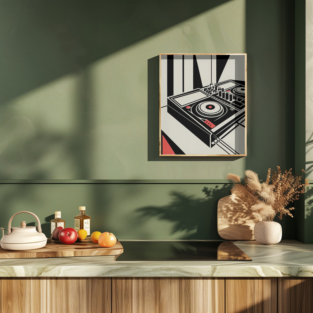 DJ Mixer - Bauhaus Style Poster