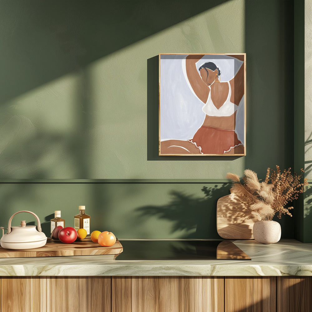 Woman Doing Yoga In Bikini Print By Ivy Green Illustrations Poster