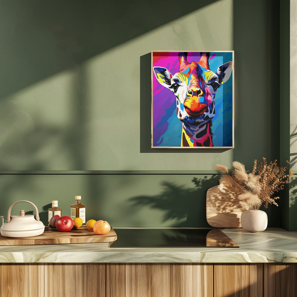 Giraffe Pop Art Poster