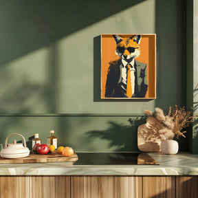 Fox In a Suit Poster