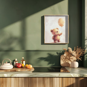 Teddy Bear and Balloon Poster