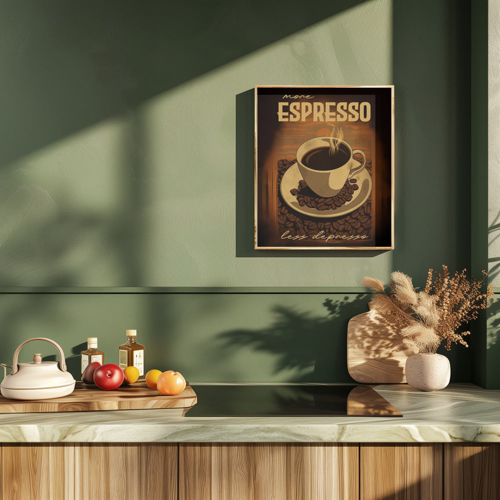 More Espresso   Less Depresso Poster