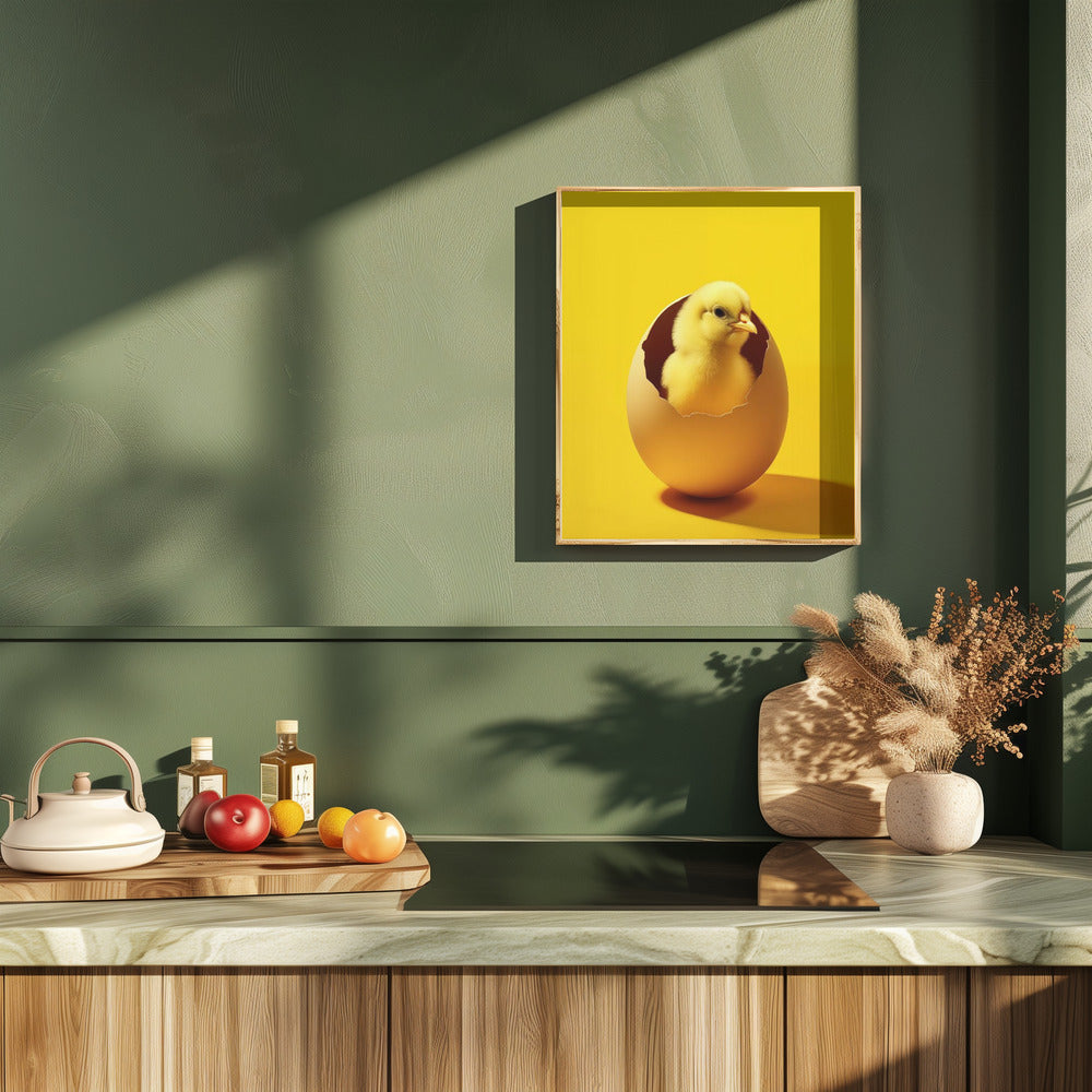 Yellow Chicken Poster