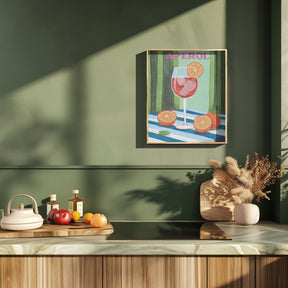 Aperol Spritz Cocktail Poster