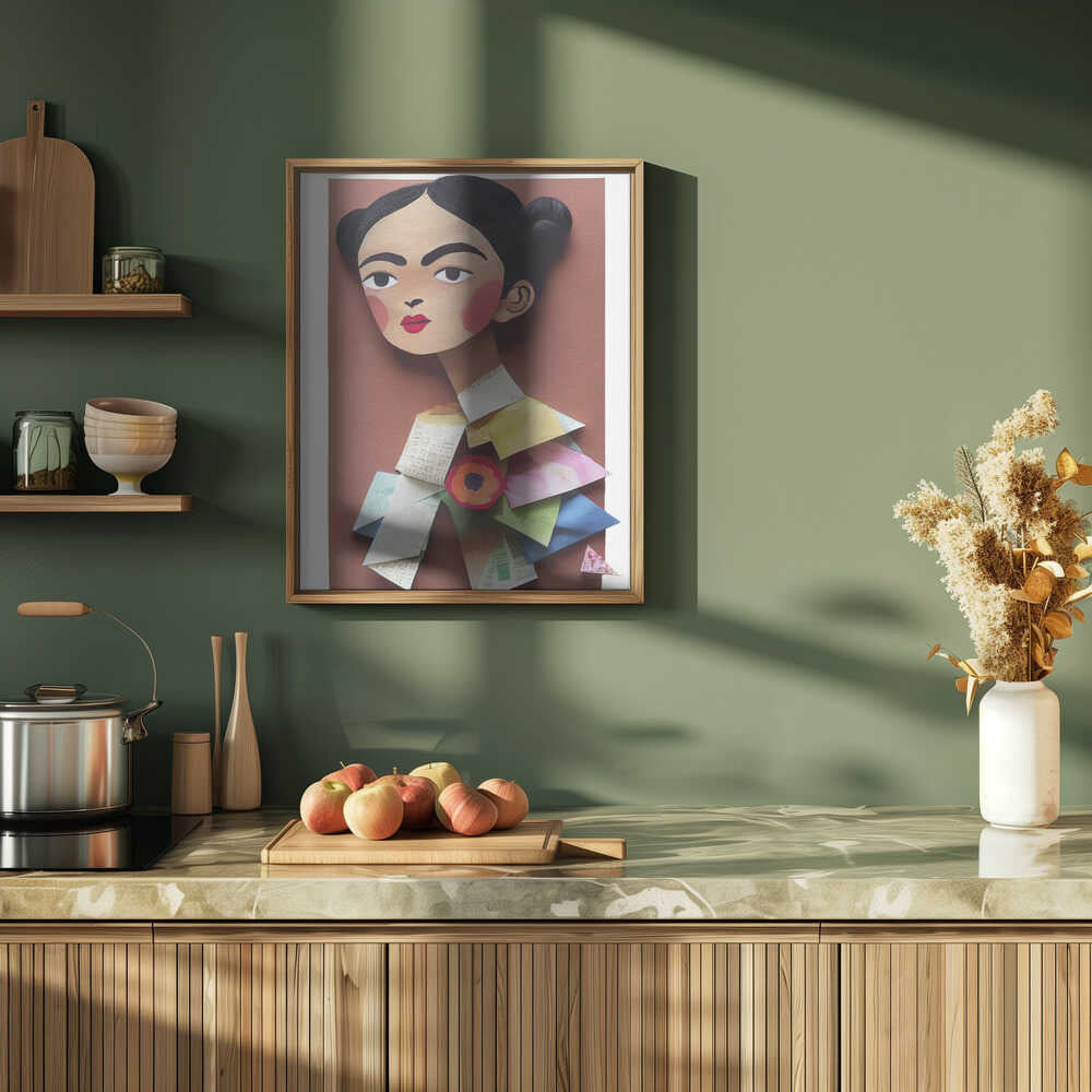Paper Portrait Blossom Poster