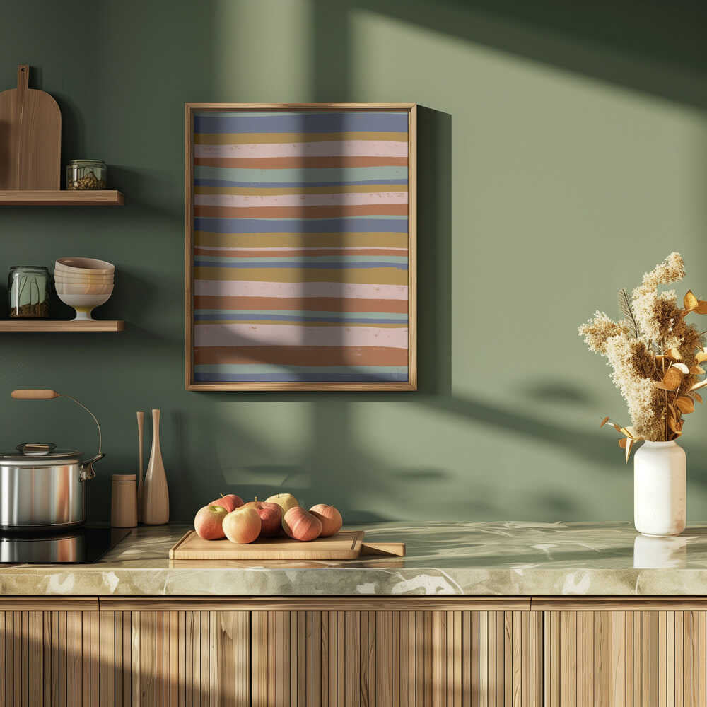 Earthy Stripes Flow Poster