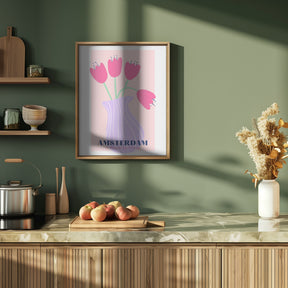 Amsterdam Tulips Poster