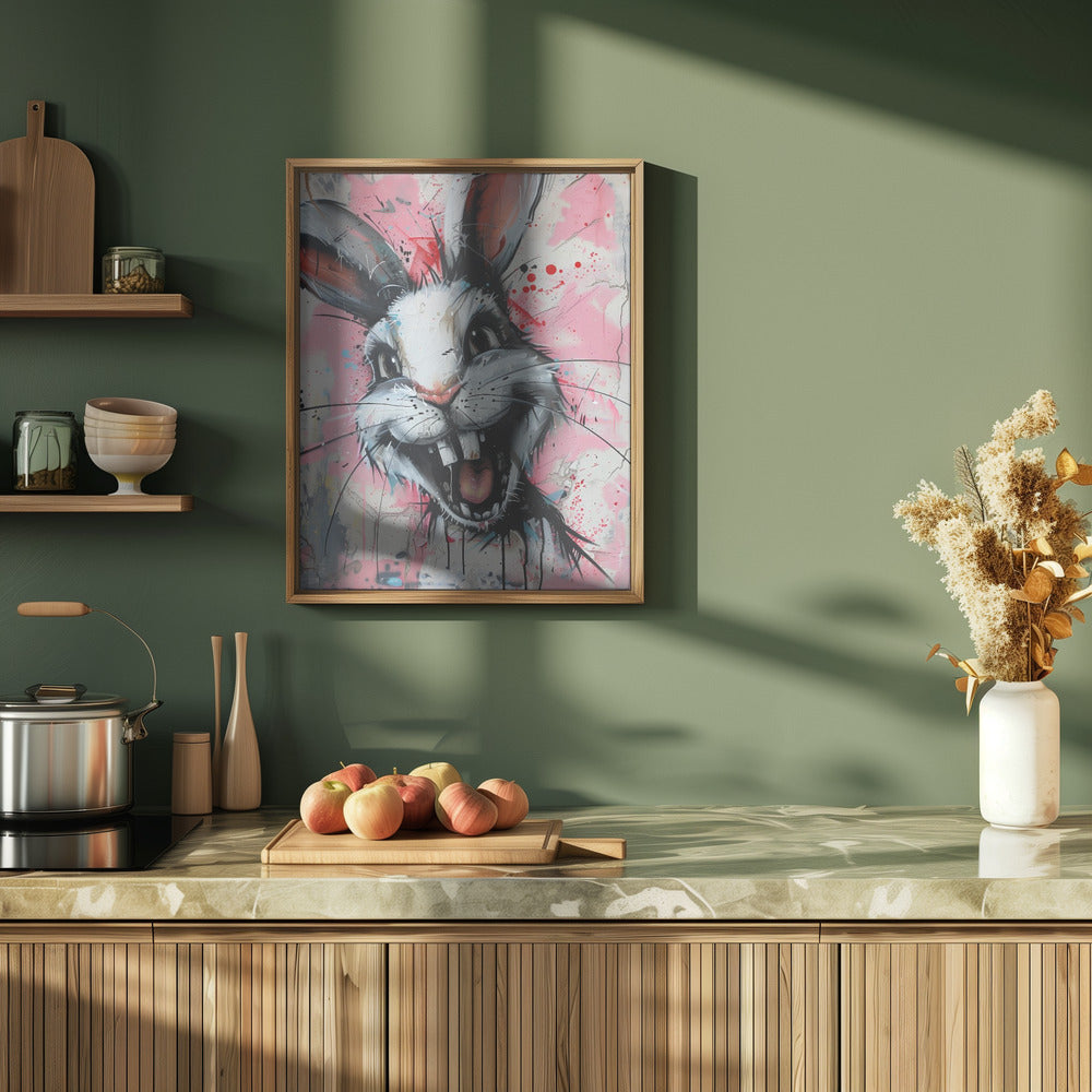 Creepy laughing bunny Poster