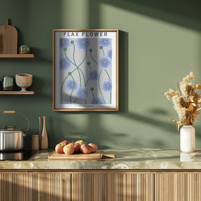 Flax flower - National flower of Ireland Poster