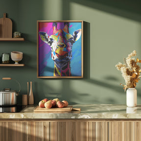 Giraffe Pop Art Poster