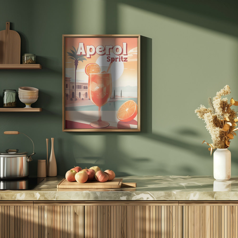 Aperol Spritz Tropical Poster