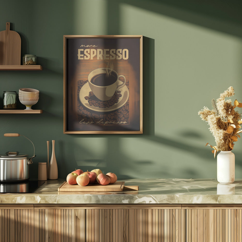 More Espresso   Less Depresso Poster