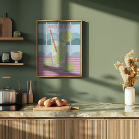 Glass of Mjito Poster