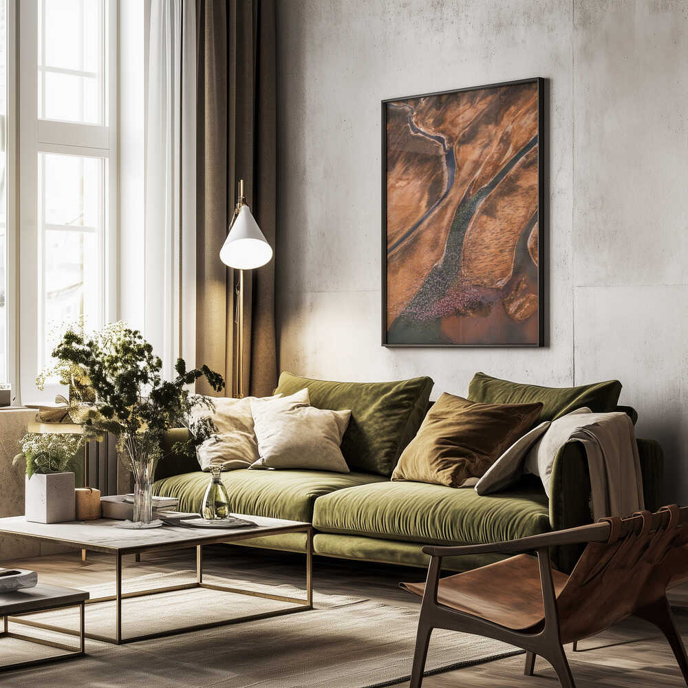 Flying over Palette Poster