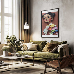 Paper Portrait Blossom Poster