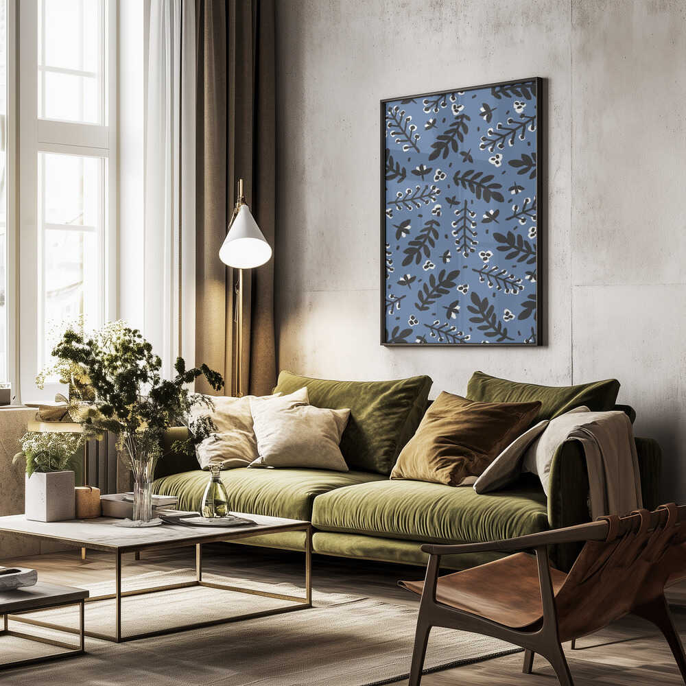 Leafy Nightscape Poster