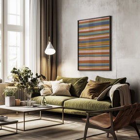 Earthy Stripes Flow Poster