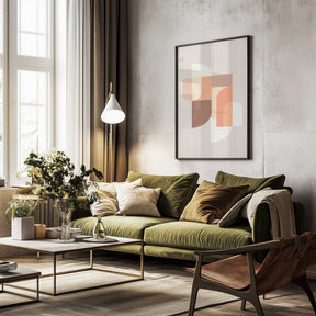 Retro Geometric III Poster