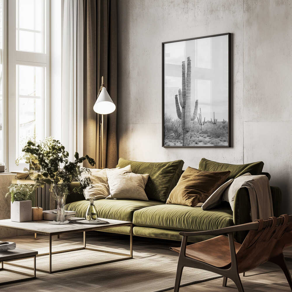 Saguaro B&amp;W Poster