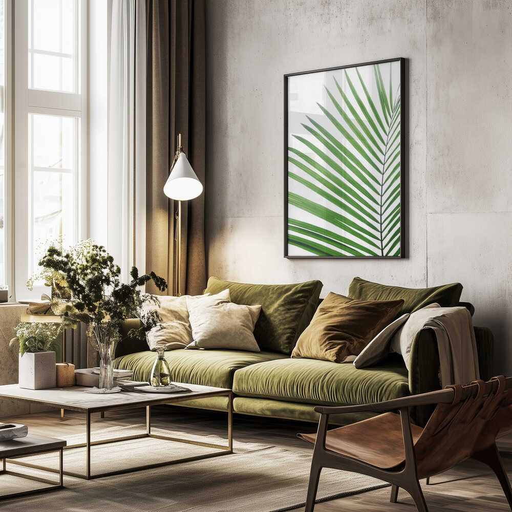 Green Palm Leaf Poster