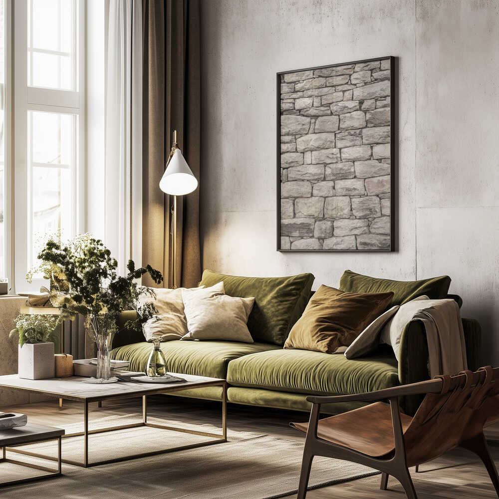 Serene Stonework Poster