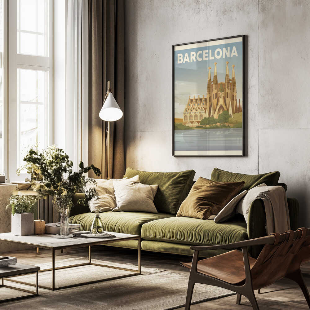 Barcelona Travel Print Poster