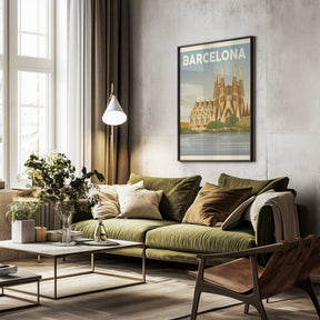 Barcelona Travel Print Poster