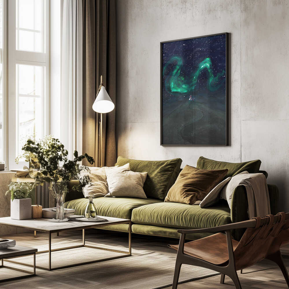 Under the Northern lights Poster