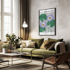 Blue Water Lily - National flower of Sri Lanka Poster
