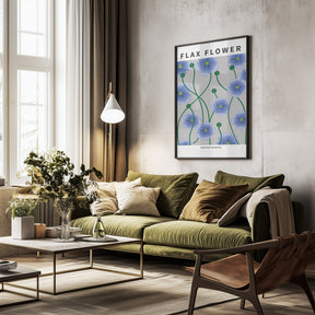 Flax flower - National flower of Ireland Poster