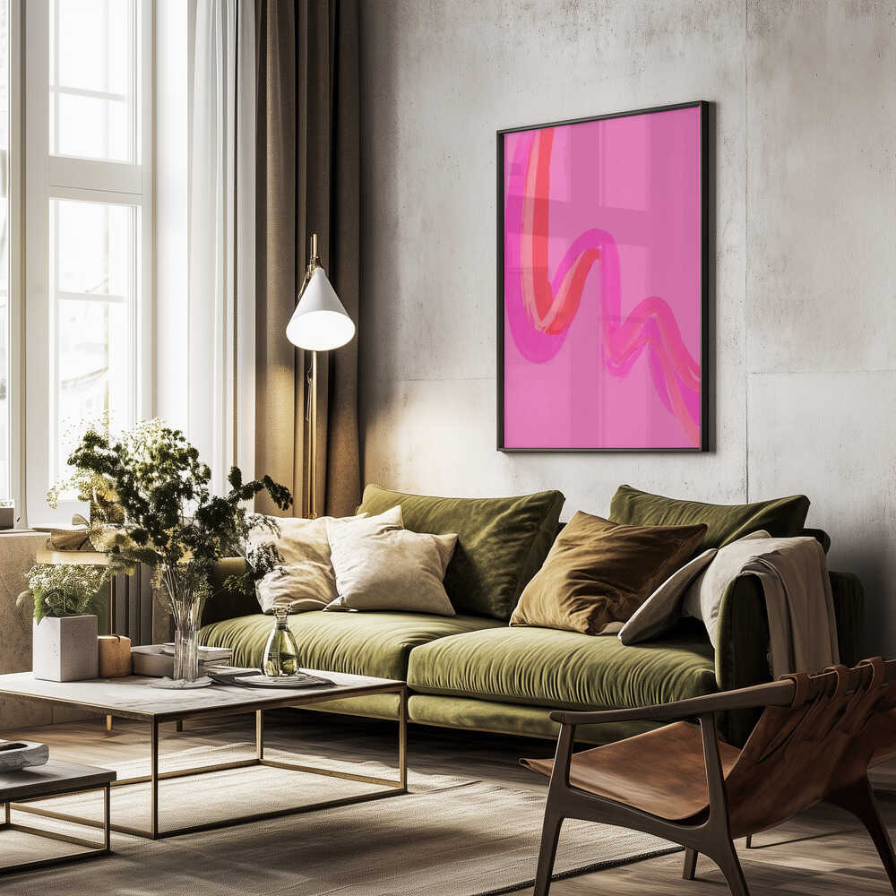 Neon Waves Poster