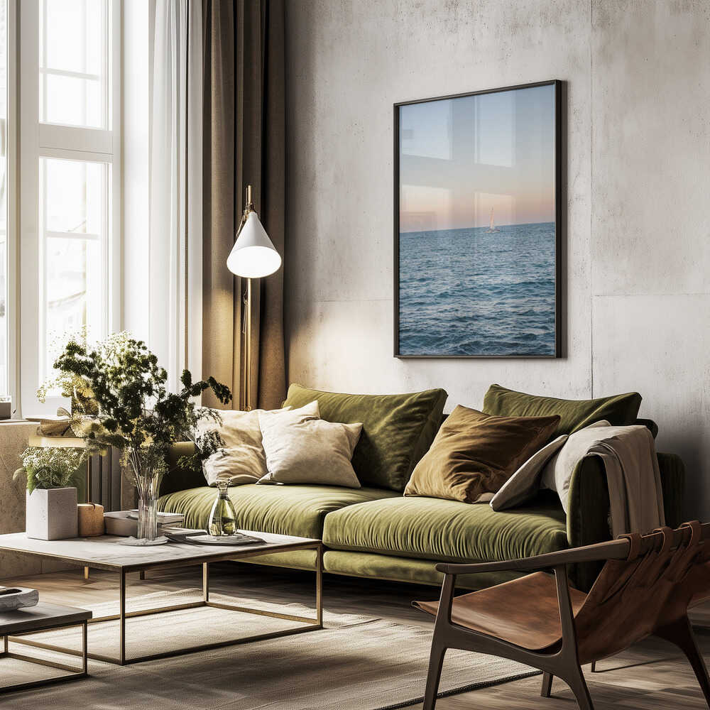 Amalfi Sunset Coast Sailing | Italy Travel Photography Poster