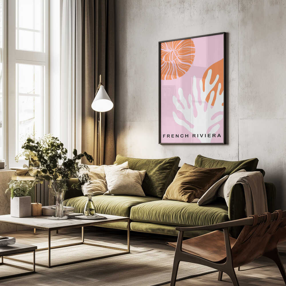Rivierapinkorange Ratioiso Poster