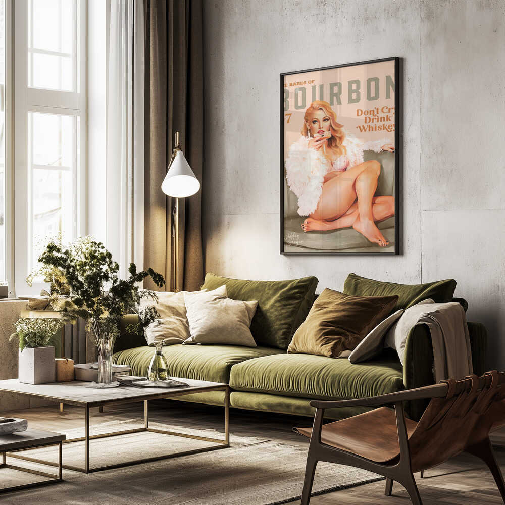 Babes of Bourbon Vol 7 Sexy Vintage Whiskey Pinup Girl Poster