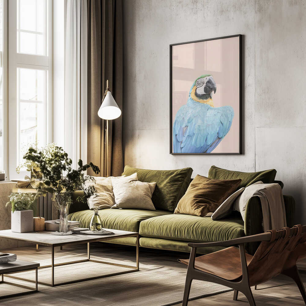Blue Macaw Poster