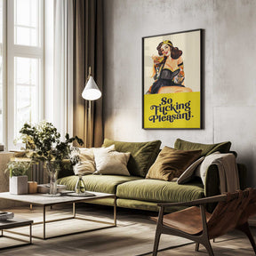 So Fucking Pleasant Art Deco Pinup Girl Poster