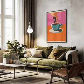 Coffee Steam Poster