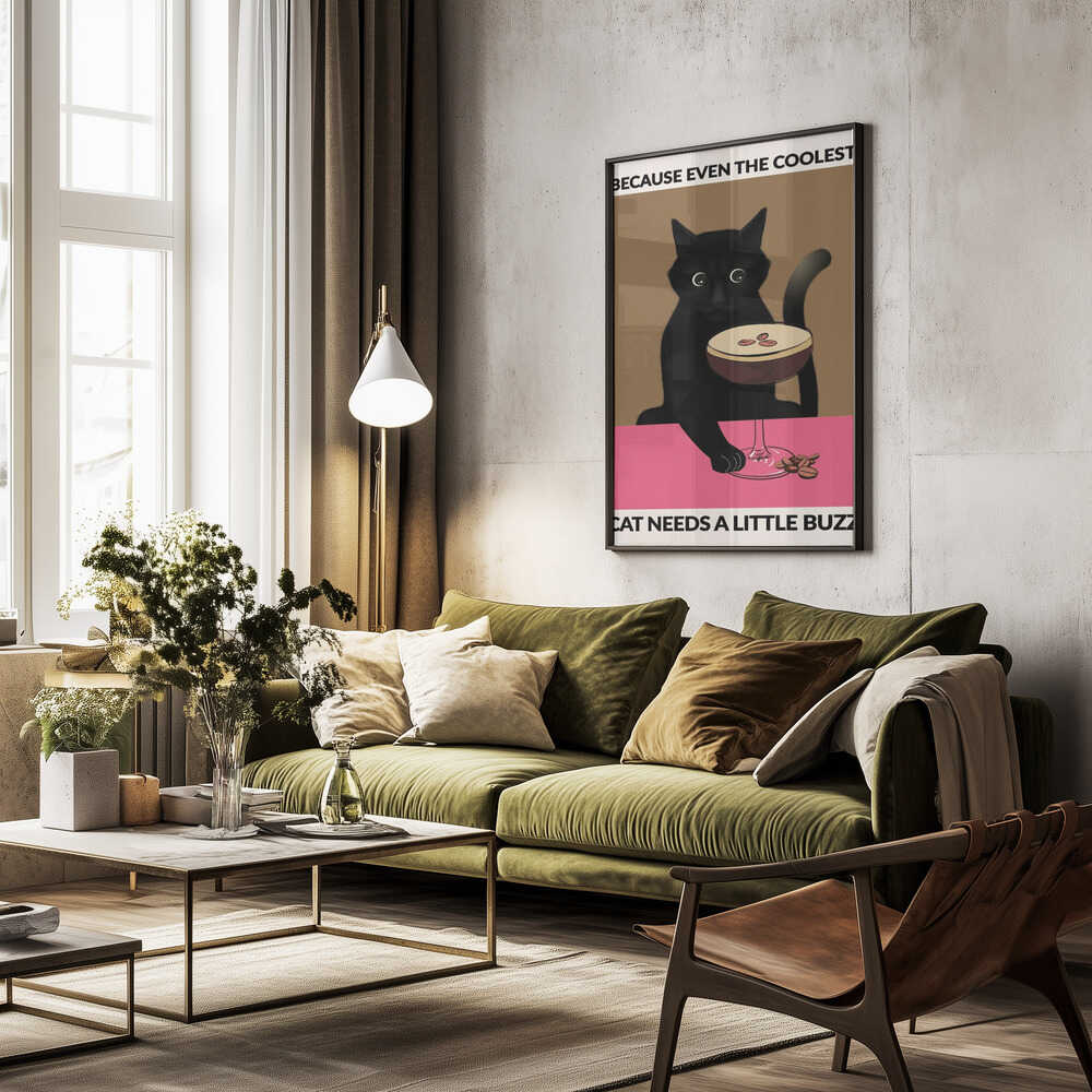 A4 Cat & Espresso 01.png Poster