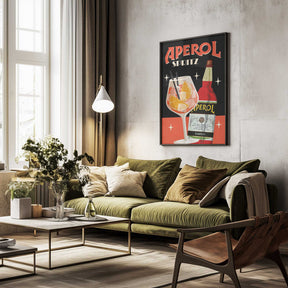 A4 Aperol Spritz 2 Black 01.png Poster