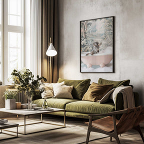 Zebra’s Bath Time Poster